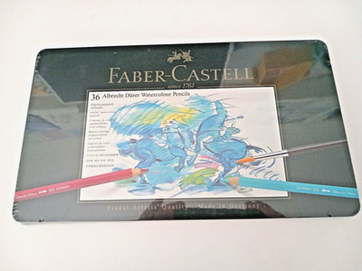 Faber Castell 36 wasservermalbare Buntstifte Albrecht Dürer Metalletui, neu