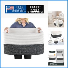 Elegant Black Stripe Toy Box, 23.6" x 15.7" Multi-Functional Storage for Kids