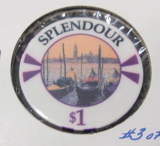 ROYAL CARIBBEAN CRUISE LINE CASINO $1 gaming poker chip SPLENDOUR OF THE SEAS