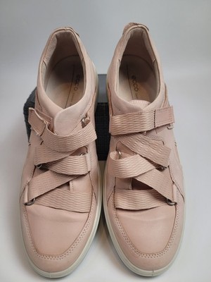 Ecco Sneakers Women 10-10.5/EU41 Soft 7 Shoes Pink Wedge Straps Slip On Comfort