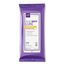 ReadyBath LUXE Antibacterial Bath Wipes with Aloe Hypoallergenic 8 x 8 Inch