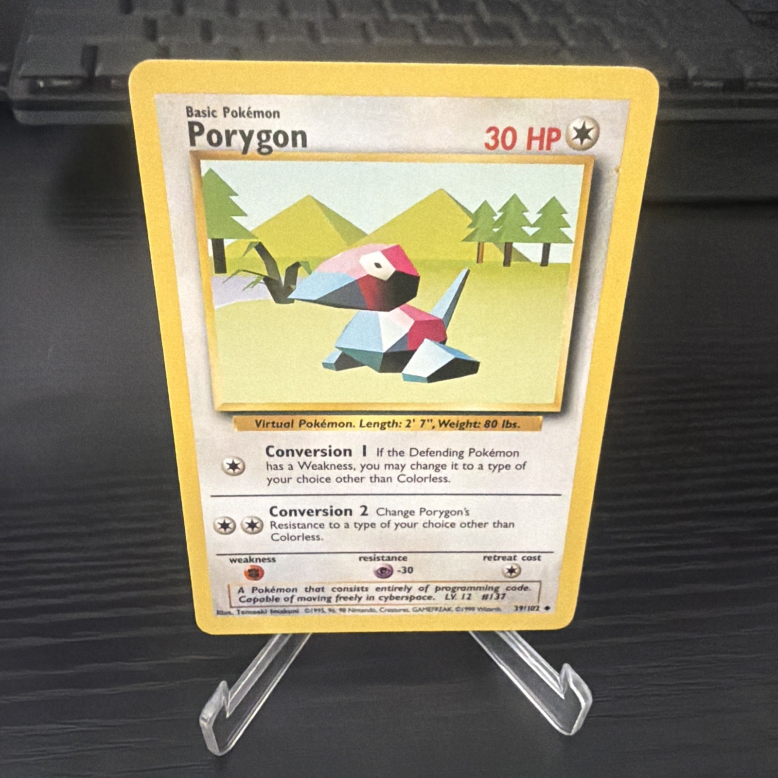 1999 Pokemon Base Set Porygon 39/102 LP🔥