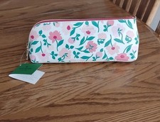 New With Tags - Kate Spade BLOSSOM Pencil Pouch Cosmetic Case Travel Pink Flora