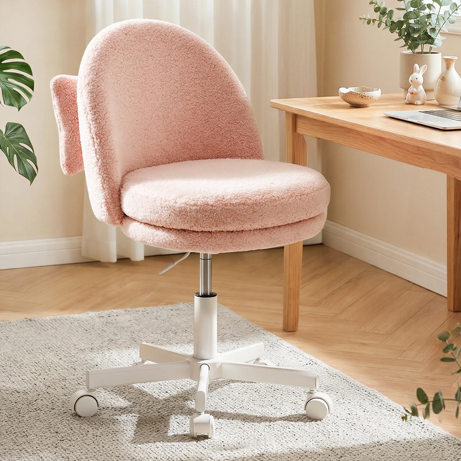With Back, Adjustable Tall Office Chair High Swivel Bar Stools F...