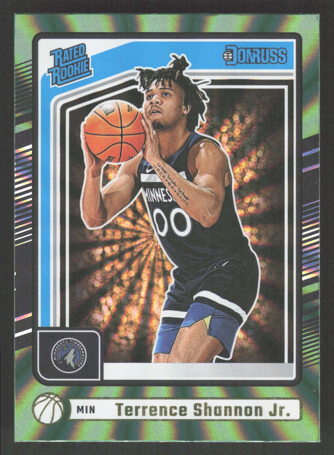 2024-25 Donruss #226 Terrence Shannon Jr. Holo Green Laser