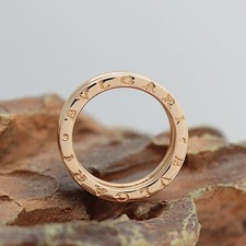 Anello Bulgari B - Zero 1 - 3 fasce in oro rosa 18 kt - misura 59 con scatola Bulgari
