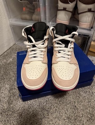 Air Jordan 1 Mid SE Crimson Tint Men’s Size 12 Pink Laces 852542-801 DS MENS NIKE AIR JORDAN 1 MID SE CRIMSON TINT 852542 801 SZ  main image 4