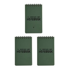 3 Pcs Water Proof Notebook All Weather Pocket Notepad Waterproof Memo