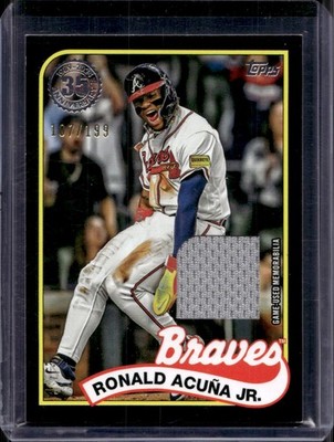 Ronald Acuña Jr. 2024 Topps #89R2-RA 1989 Jersey Relic Black /199