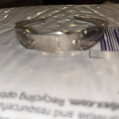 WELL MADE VINTAGE  William Rogers SPOON ART BRACELET with initials engraved 