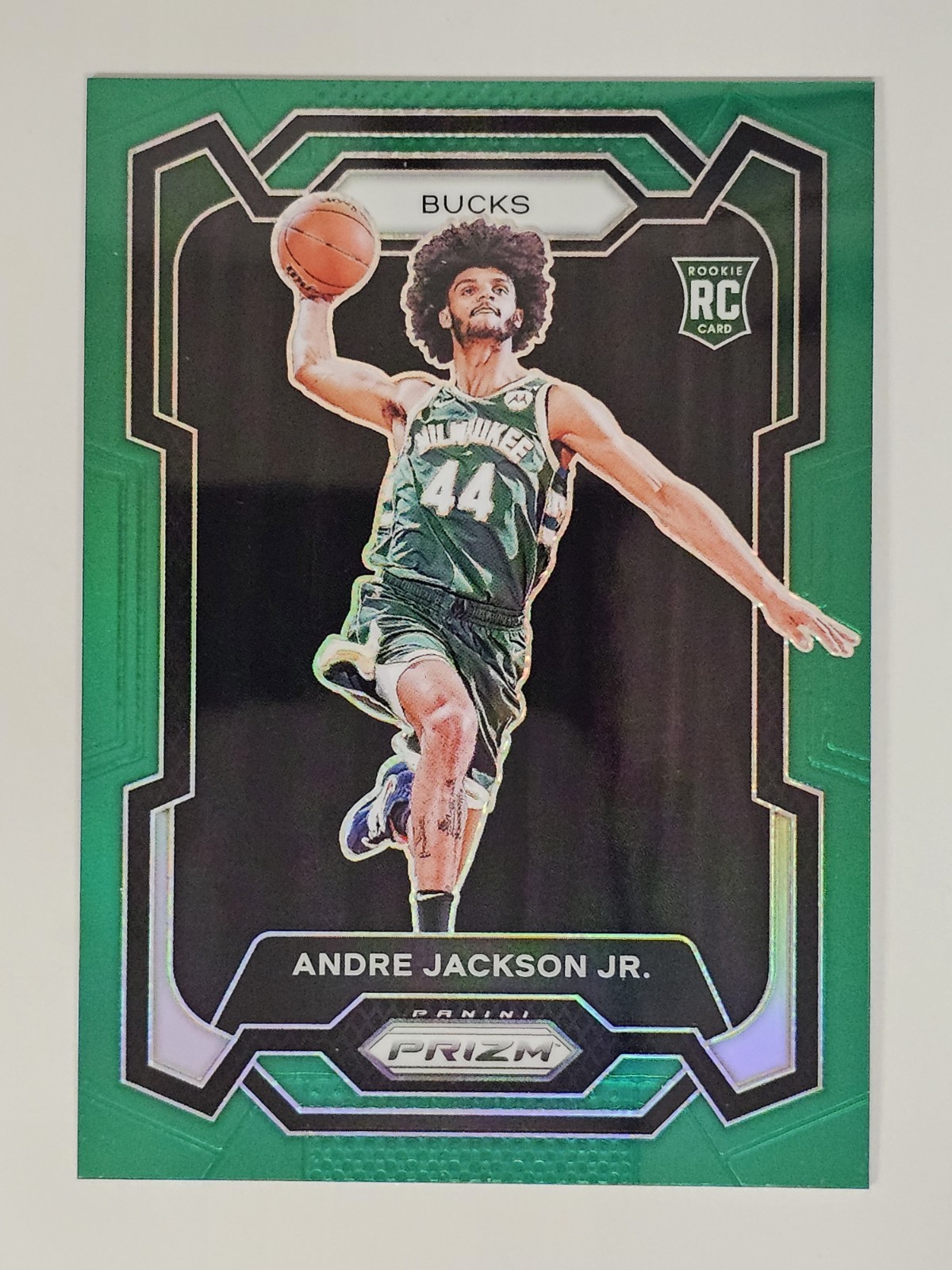 2023-24 Panini Prizm Andre Jackson Jr.  #131 Green Prizm Rookie RC Bucks