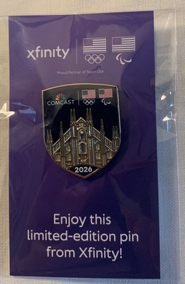 Limited Edition PIN from the 2026 WINTER OLYMPICS in Italy . Xfinity Comcast