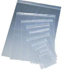 Grip Seal Bags Clear Poly Plastic Resealable Zip Lock Baggies Small Large Medium