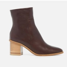 Stivaletti Coclico Bebe Boot Castagno pelle blocco tacco legno donna 40,5 US 9,5