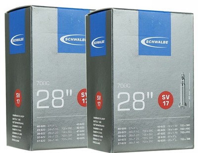 2x Schwalbe Schlauch 28 Zoll SV17 700C (28/47-622/635) 40mm Sclaverandventil