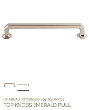 Top Knobs TK289PN Emerald Pull 7” (c-c) Polished Nickel