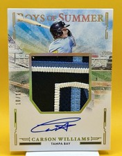2025 Boys of Summer Jumbo Material Signatures Gold Holo Carson Williams RC 10/10