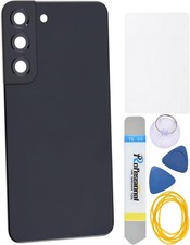 Black Acrylic Glass Back Panel Cover Replacement for Samsung Galaxy S22 5G SM