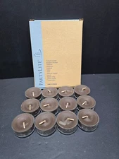 12 Party Lite Ebony Wood and Patchouli Tea Lights