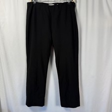 Vince Stitch Front Seam Ponte Leggings Black Cropped Straight Leg Pants XL