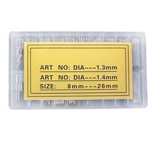 300Pcs 1.3 1.4mm Thick Knurled Watch Spring Bar Assorted 8 26mm Band Link Pin;
