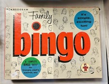 Vintage Transogram Family BINGO Game Complete minus One Number Original Box 