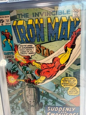 The invincible Iron Man #31 CGC 8.5 Marvel Comic book 1970 Avengers B&B