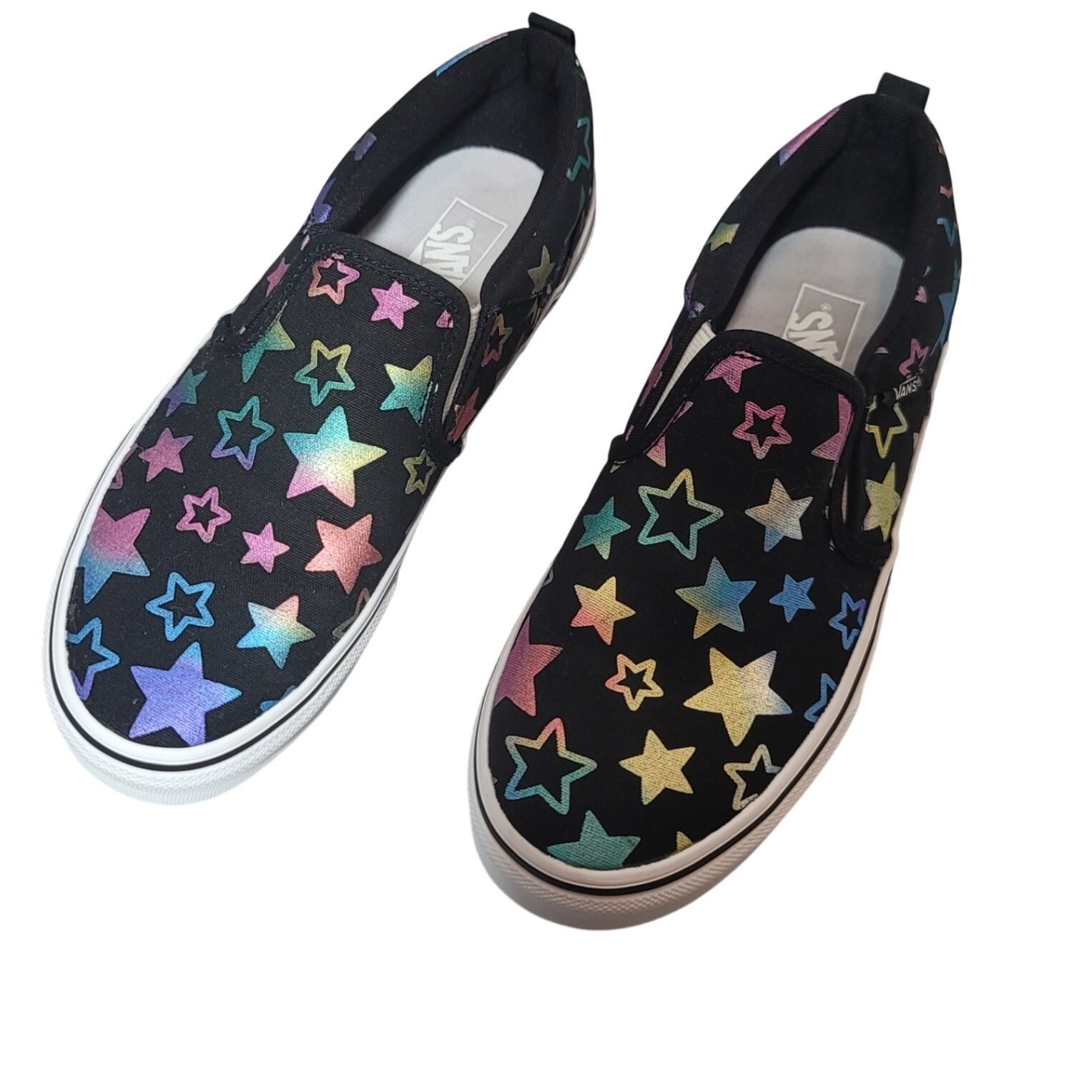 Vans Slip On Platform Iridescent Star Print Skate Shoes Sneakers thumbnail 5