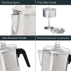 Heavy Duty Stove Top Percolator Coffee Pot Maker Aluminum Steel 9-Cup