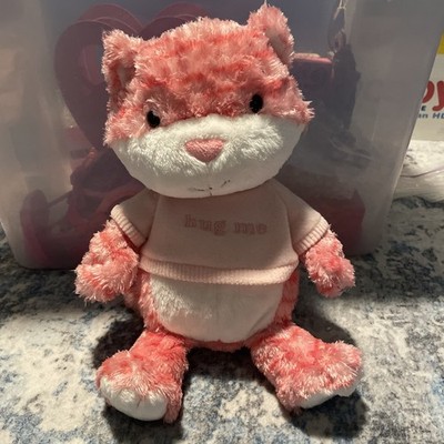 Hallmark Huggables Hug Me Plush Kitty Cat Pink Talking kitten 14'' Stuffed Toy