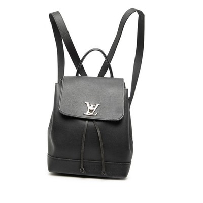Louis Vuitton Taurillon Lockme Backpack Pre-Loved Black