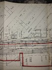 Peoria Ill Railroad Yard Map Vintage Two Color 61" Long — photo 5