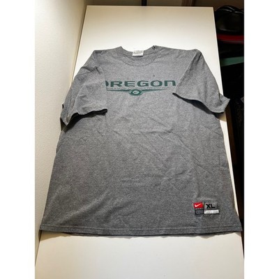 Vintage Nike Mens Team Oregon Ducks Shirt XL Gray Y2K College T-Shirt As Is