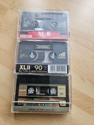 MAXELL  XL II -90-Audio Kassette- 3-Stuck-TOP-