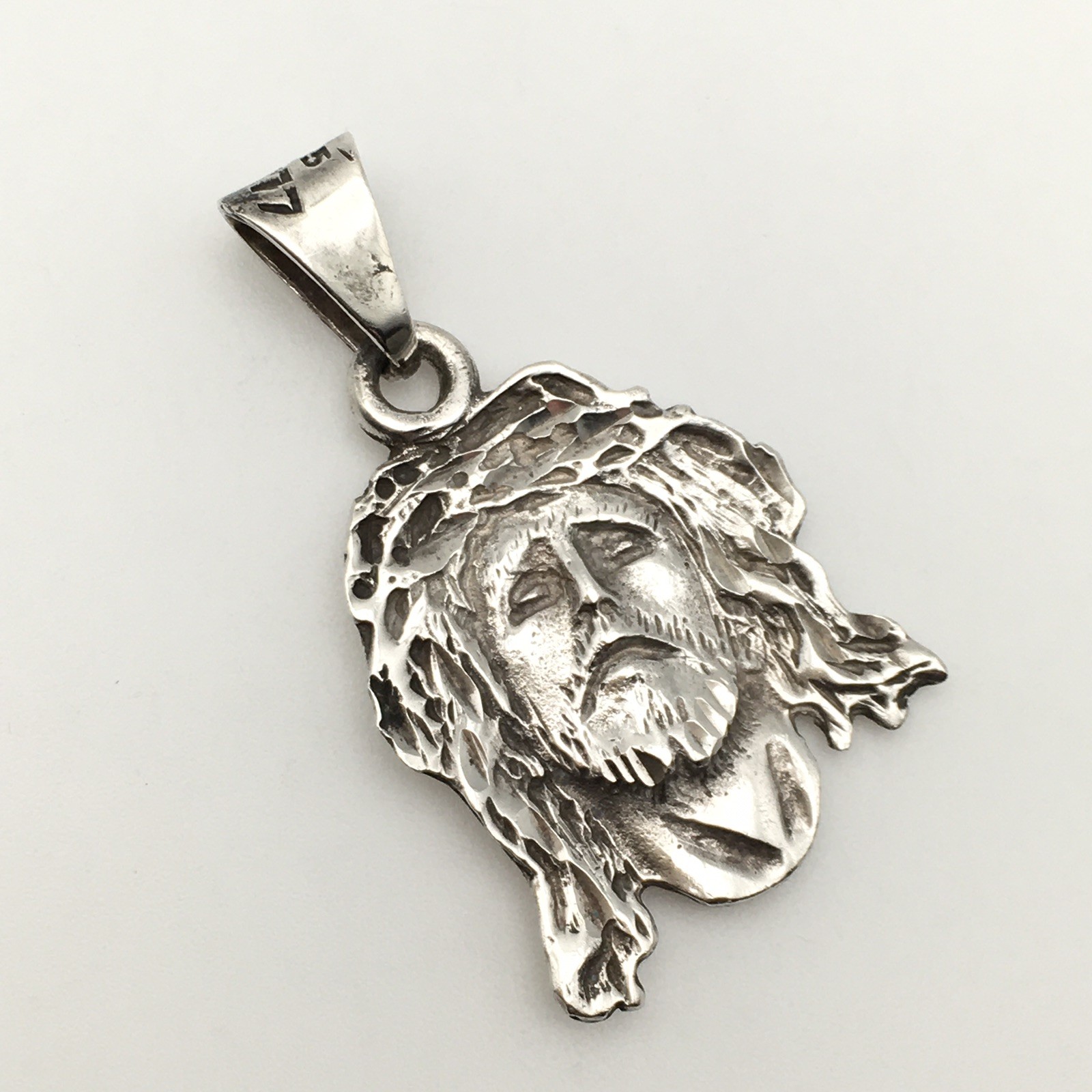 Vintage Sterling Silver TAXCO Jesus Religious Pendant Marked 925 Mex 5.4g #84