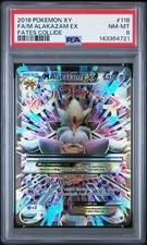 2016 POKEMON XY FATES COLLIDE #118 FULL ART/M ALAKAZAM EX PSA 8