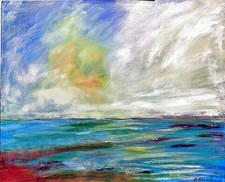 GERARD 18X24 IN - Abstract Expressionist Original Acrylic Painting Sescape