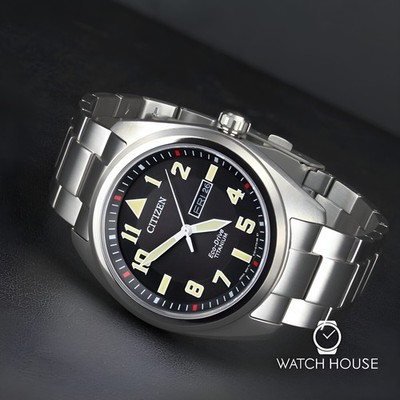 Citizen Super Titanium Eco Drive Herrenuhr BM8560-88EE Schwarz