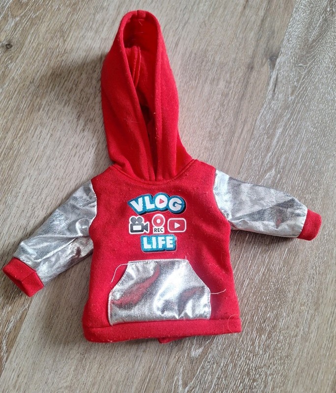 My Life As World Vlogger Red Hoodie For 18" Dolls 