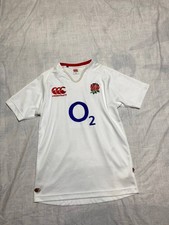 Canterbury England Rugby Union Hombres Talla M Blanco Jersey Camisa O2 Camiseta