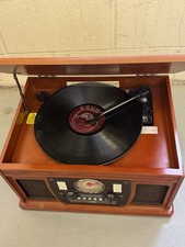 VICTROLA NAVIGATOR 8-IN-1 CLASSIC RECORD PLAYER VTA-600B MAHOGANY