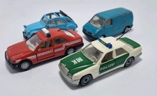 Siku Konvolut Mercedes Benz 300E Polizei MK (1063), Feuerwehr C220, Citroen, Van