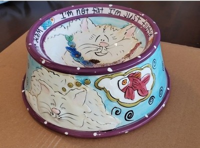 Blue Sky Clayworks Ceramic Pet Bowl Dogs & Cats 2000s Choose Your Design