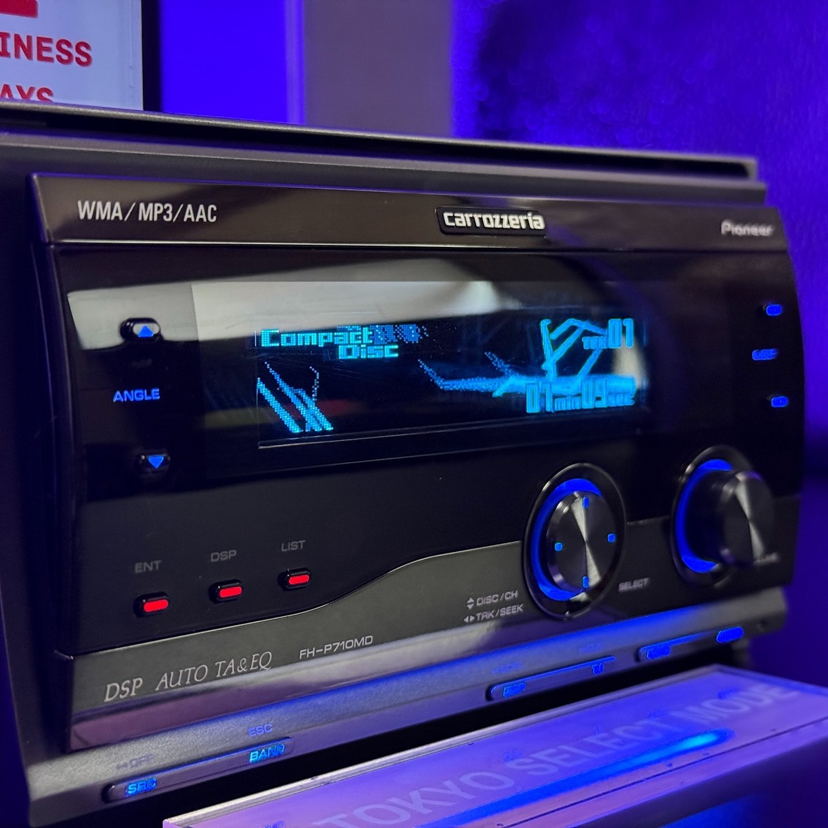 Pioneer Carrozzeria FH-P710MD 2DIN CD MD Car Audio DSP Added