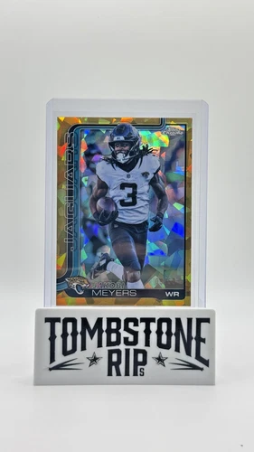 Jakobi Meyers 2025 Topps Chrome Sapphire Football Gold /50 TR