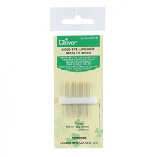 Clover Gold Eye Applique Needles 10