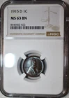 NGC MS-63 BN 1915-D Lincoln Cent, Attractively Toned specimen.