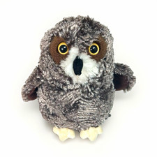 Douglas Cuddle Toys Gray/White Owl Stuffed Animal Plush, Washable, 2003