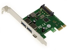 PCI EXPRESS PCIE USB 3.0 USB3 5G - 2x A  1x C - VIA VLI VL805 LOW HIGH Profile
