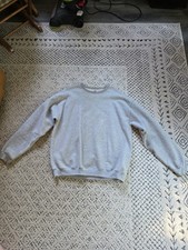 Hanes Gray Crewneck Sweatshirt Pullover Long Sleeve, Casual, Men's Large